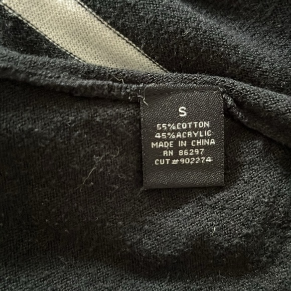 BCBG Maxazria black and white open front cardigan. - Picture 6 of 6